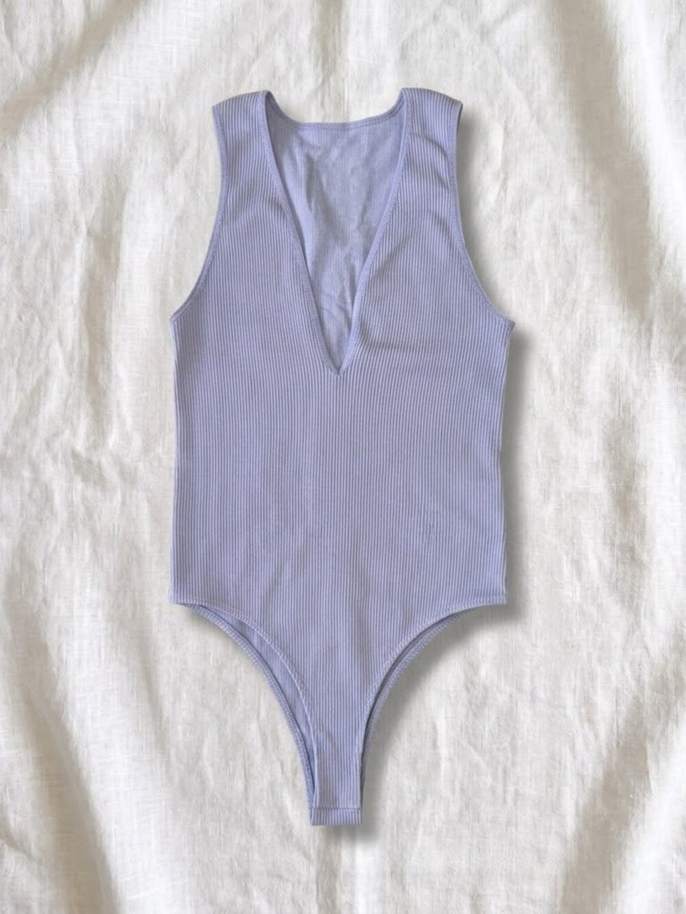 LIKE NEW Women’s Out From Under Urban Outfitters Periwinkle Low V-Neck Bodysuit